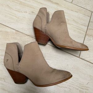 Frye Tan Ankle Booties Western Inspired